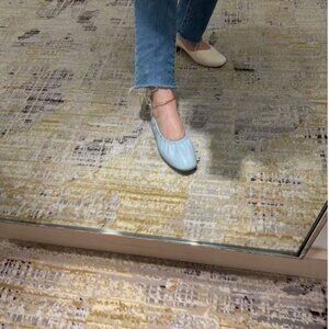 N16 Slightly Used! #7 Fendi Ballet Flats with Golden Vervel original price $600+